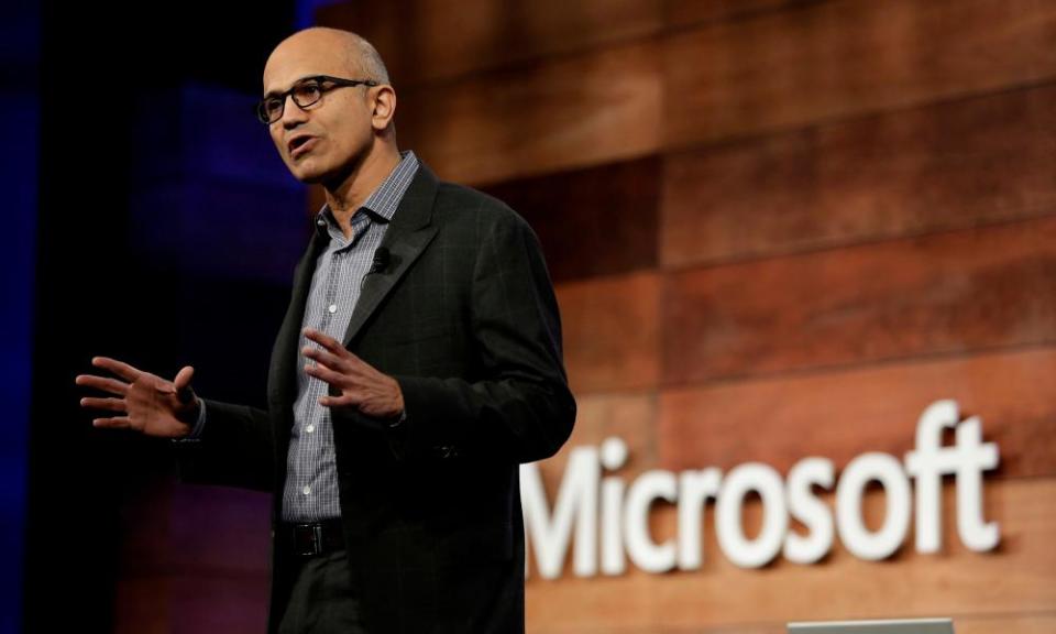 Microsoft’s stock price has tripled since Satya Nadella, chief executive officer, took the helm in 2014. 