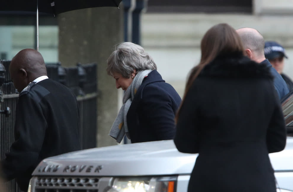 Theresa May arriving at Downing Street on Monday (Picture: PA)