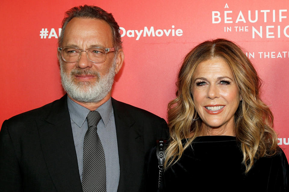 NEW YORK, NEW YORK - NOVEMBER 17: Tom Hanks and Rita Wilson attend "A Beautiful Day In The Neighborhood" New York Screening at Henry R. Luce Auditorium at Brookfield Place on November 17, 2019 in New York City. (Photo by Dominik Bindl/FilmMagic)