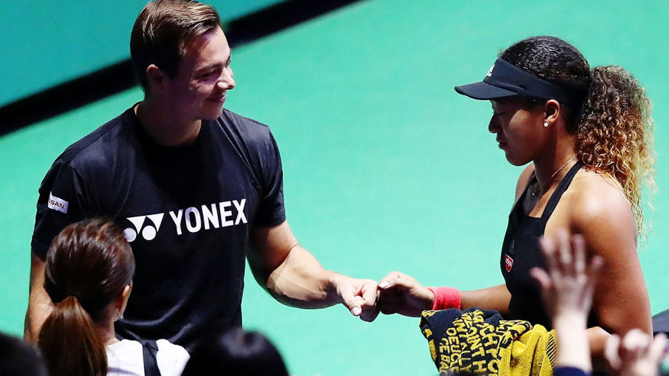 Naomi Osaka and Sascha Bajin in 2018. (Photo by Clive Brunskill/Getty Images)