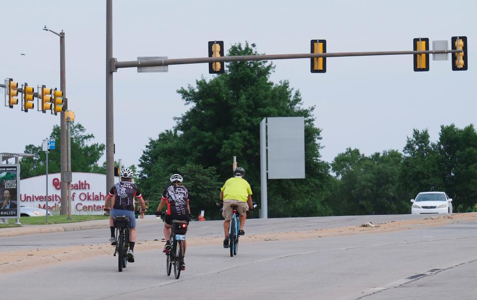 Oklahoma City metro area cyclists take part on Wednesday in the 2024 Ride of Silence, a worldwide slow ride in silence to honor those who have been injured or killed while cycling on public roads.