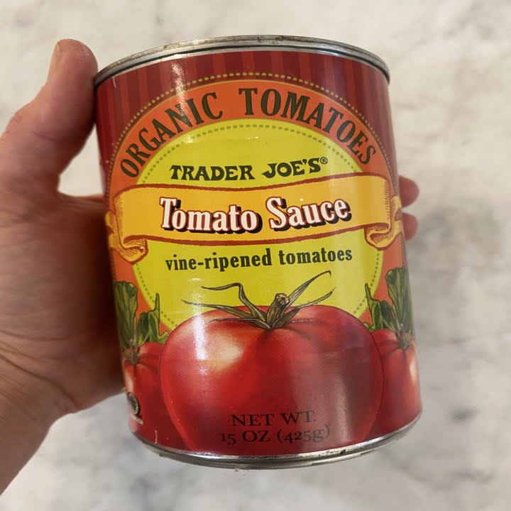 A can of tomato sauce