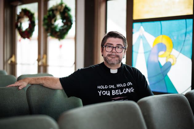 Tinnin poses for a portrait at United Congregational Church of Loomis.