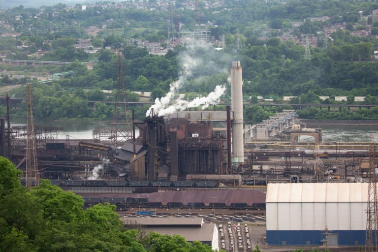 The Edgar Thomson steel plant in Braddock, Pennsylvania, which has been producing since 1875, would go to Nippon Steel under a proposed buyout of United States Steel (Rebecca DROKE)