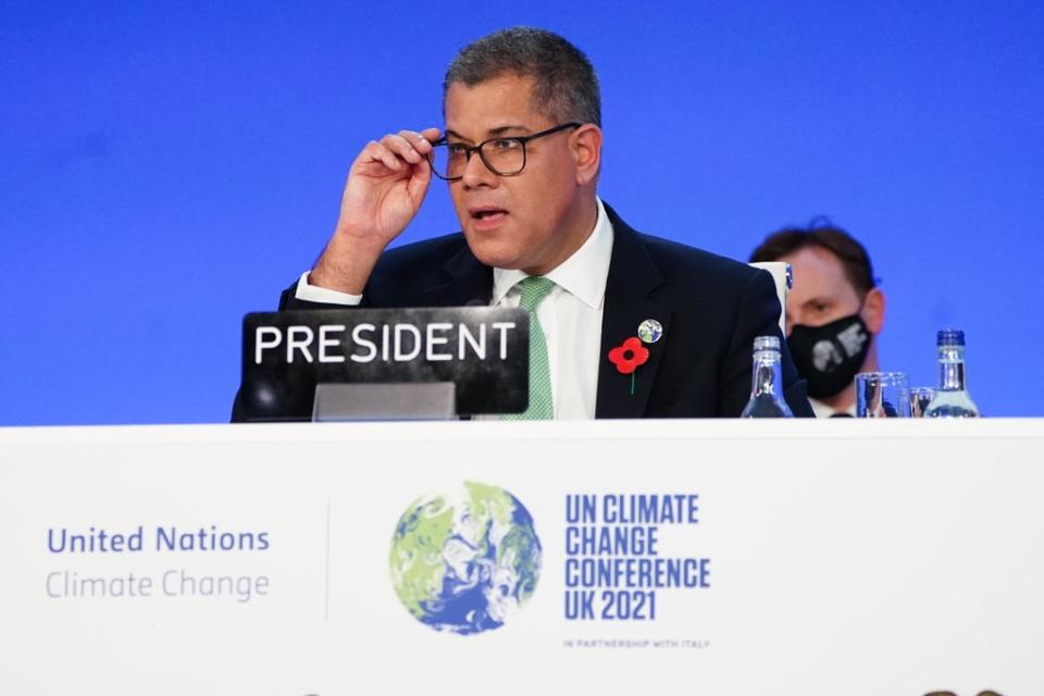 Labour claimed Alok Sharma was ‘undermined’ in his role of President of Cop26 by UK Government policy (PA) (PA Wire)