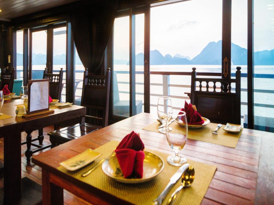 Cruise ship dining room