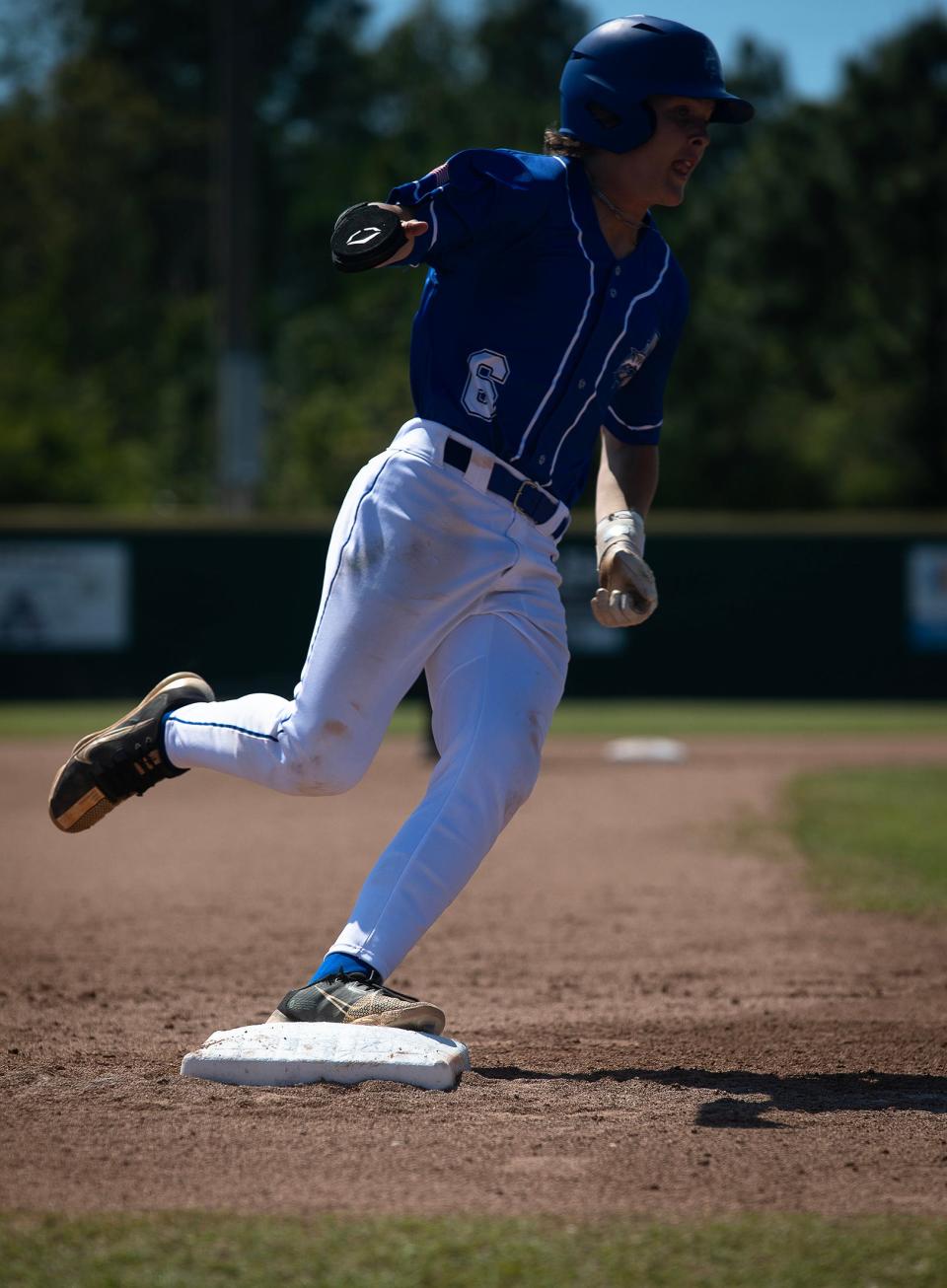 The Arnold Marlins of Panama City Beach, Fla., defeated the Hickman County Falcons of Clinton, Ky., 8-3 at Arnold High School in Panama City Beach, Fla., April 5, 2024. (Tyler Orsburn/News Herald)