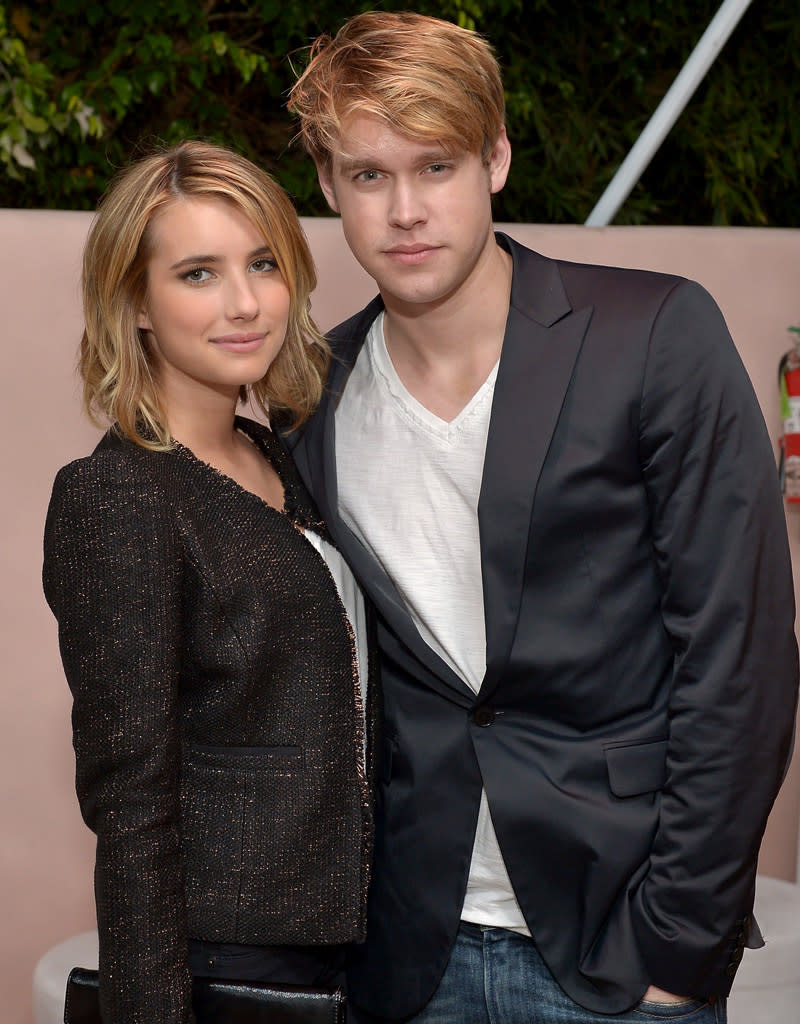 Emma Roberts, 21, and her "Glee" guy Chord Overstreet, 23, were an adorable couple for about nine months, until they reportedly split in January, and then got back together in April, and then broke up again in May. Presumably, they're over for good now, but you never can tell when it comes to young love!