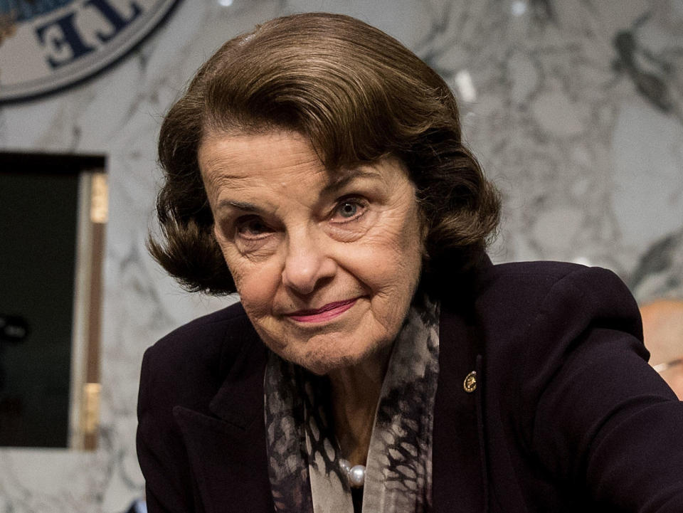Sen. Dianne Feinstein, a Democrat from California, arrives for a Judiciary Committee hearing on Capitol Hill, December 6, 2017, in Washington. / Credit: Drew Angerer/Getty Images
