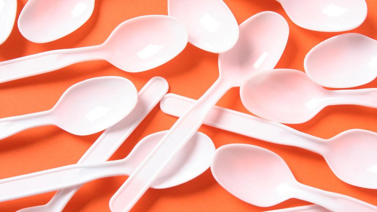 cafeteria plastic spoons