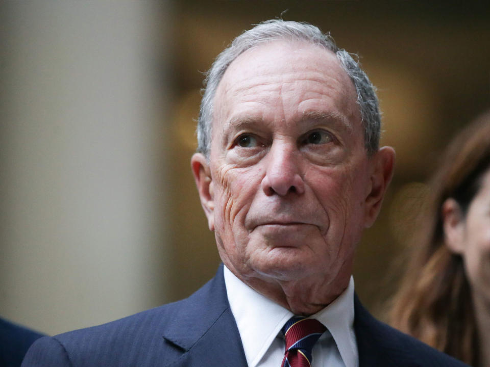 Michael Bloomberg at the launch of his company's new European Headquarters in the City of London: AFP