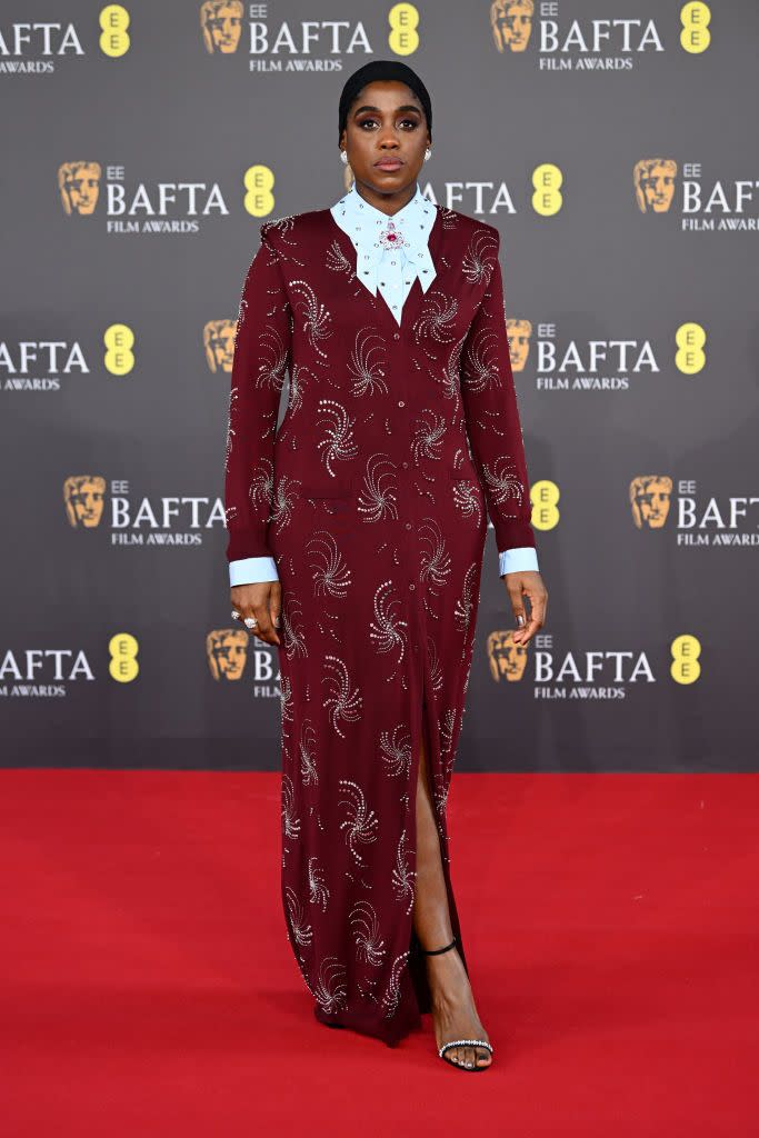 best dressed baftas 2024 red carpet lashana lynch