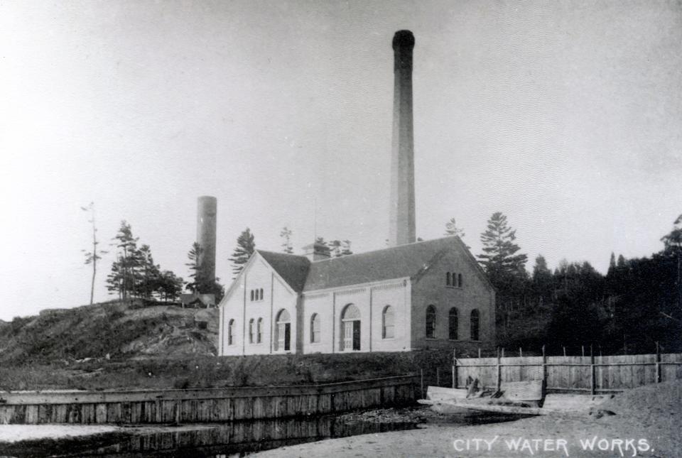 FILE - In this 1891 photo the Sheboygan Water Utility appears during the early years when it was privately owned by the American Waterworks and Guarantee Company of McKeesport, Pennsylvania. The plant, constructed in 1887-1888, has seen numerous changes through the years.