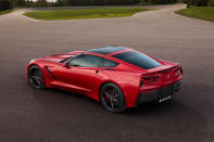 FILE - This undated product image provided by General Motors shows the all-new 2014 Chevrolet Corvette Stingray. The first new version of the American sports car icon in nine years arrives at showrooms late this summer. it has a 455 horsepower, 6.2-liter V-8 engine that can take the car from zero to 60 mph in under four seconds. (AP Photo/General Motors, Alan Vanderkaay, File)