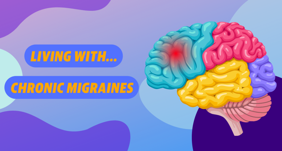 Chronic migraines graphic. (Yahoo Life UK)
