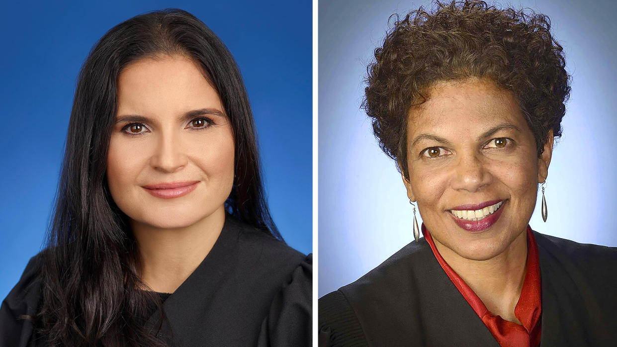 Headshots of Judges Aileen Cannon and Tanya Chutkan. 