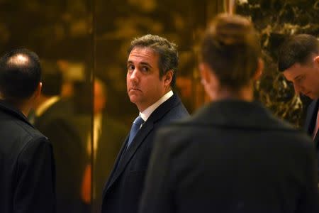 Michael Cohen, attorney for The Trump Organization, arrives at Trump Tower in New York City, U.S. January 17, 2017. REUTERS/Stephanie Keith