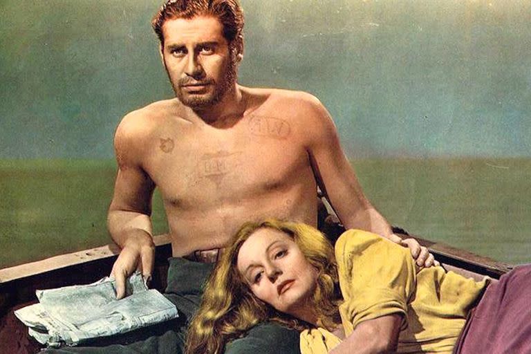 Tallulah Bankhead y John Hodiak, en 8 a la deriva, un film que generó una gran polémica en su momento