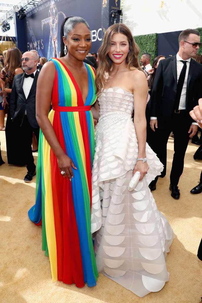 Tiffany Haddish and Jessica Biel