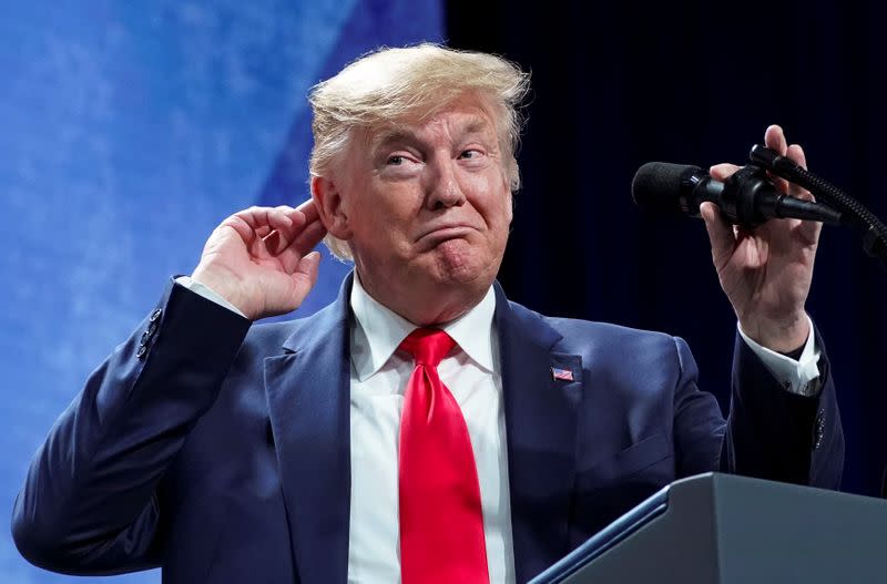 Trump speaks at the at the American Farm Bureau Federation Annual Convention and Trade Show in Austin, Texas