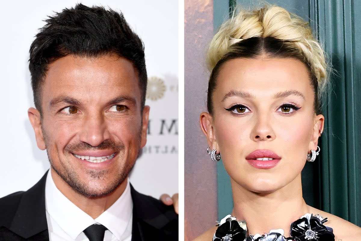 Peter Andre discusses Millie Bobby Brown’s ‘engagement’  (Getty)