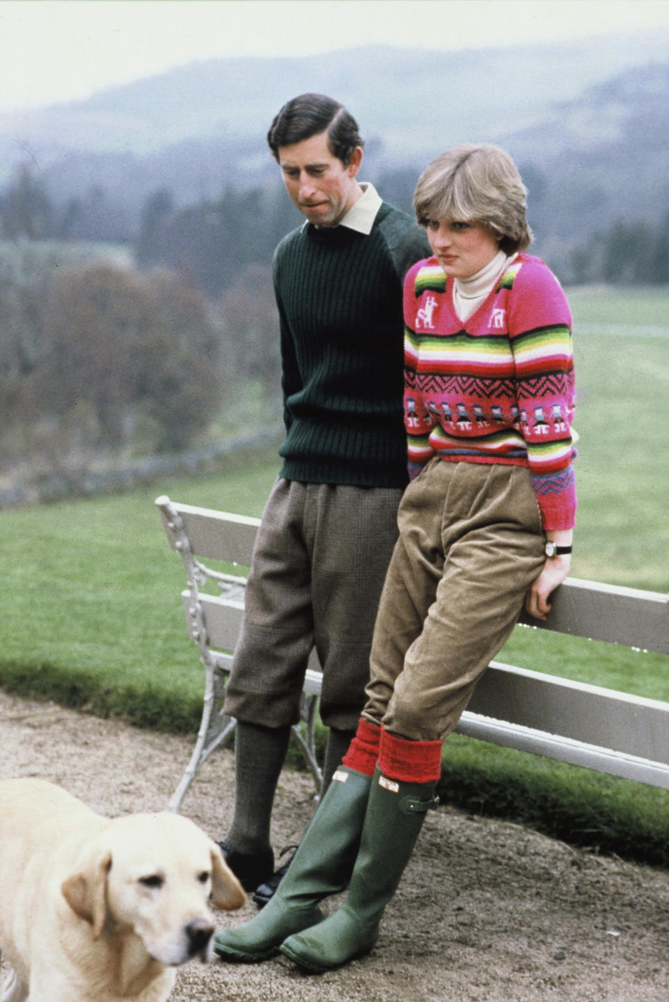 La Princesse Diana et le Prince Charles à Balmoral, en 1981.