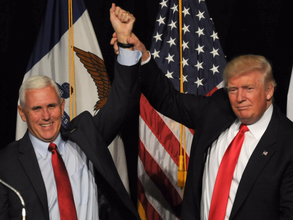 Mike Pence and Donald Trump