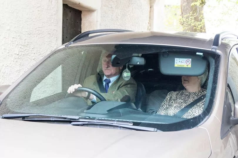 Stuart Hogg is driven from Jedburgh Sheriff Court by parents John and Margraret after pleading not guilty on May 7. -Credit:Callum Moffat/Daily Record