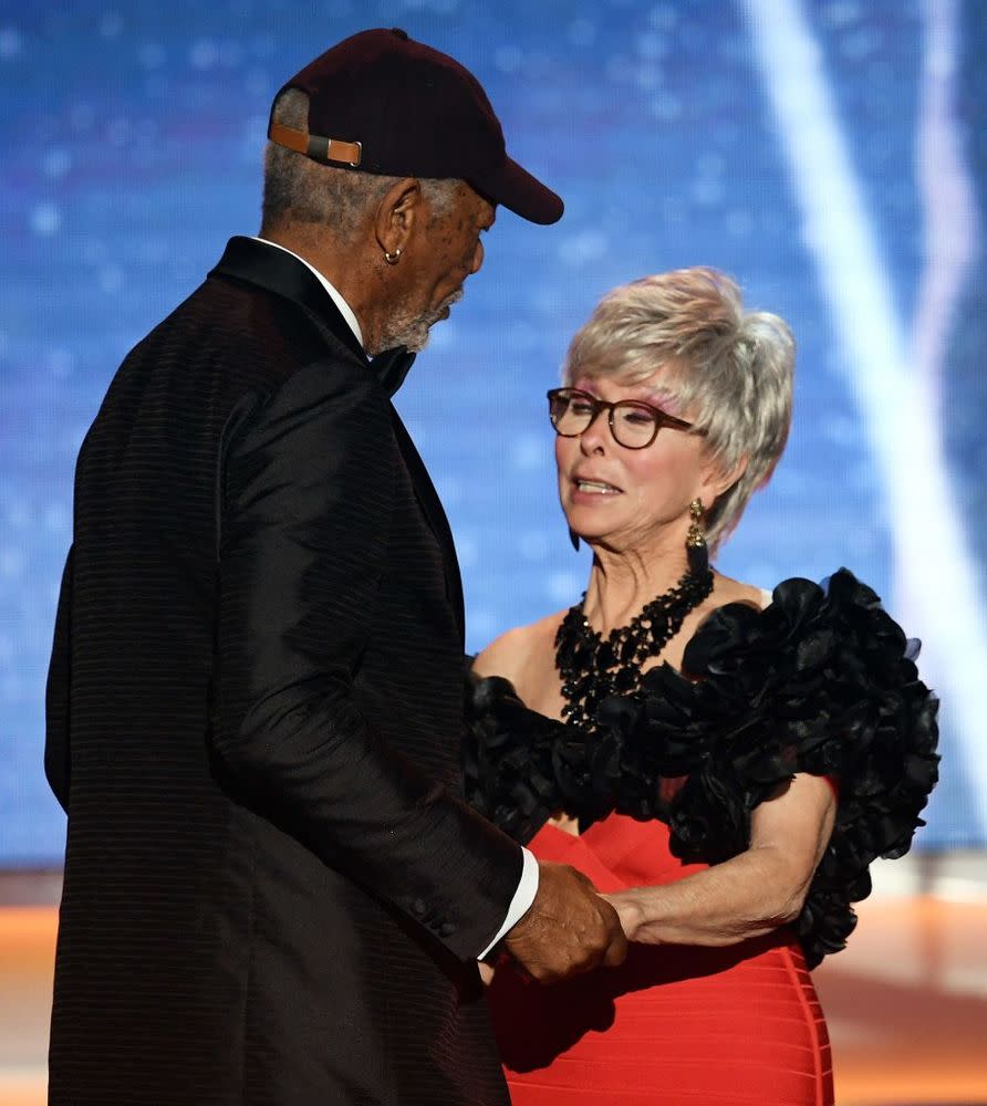 Morgan Freeman (left) and Rita Moreno