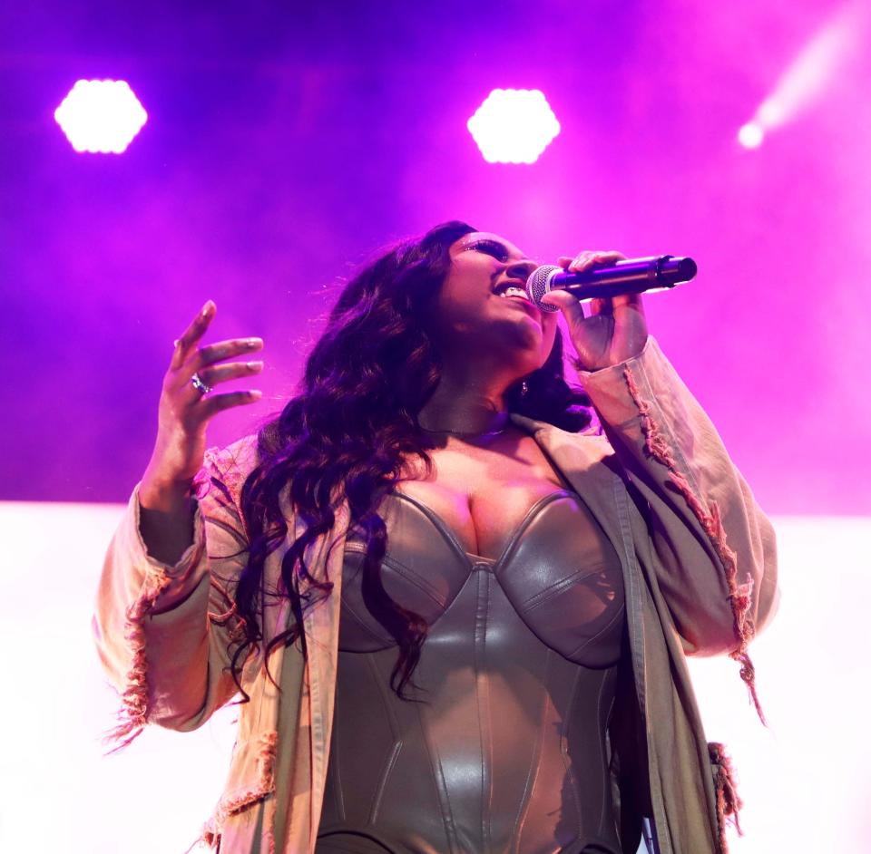 Jazmine Sullivan, pictured here performing at Beale Street Music Festival in downtown Memphis in 2023, will be among the performers at Jazz in the Gardens in Miami Gardens.