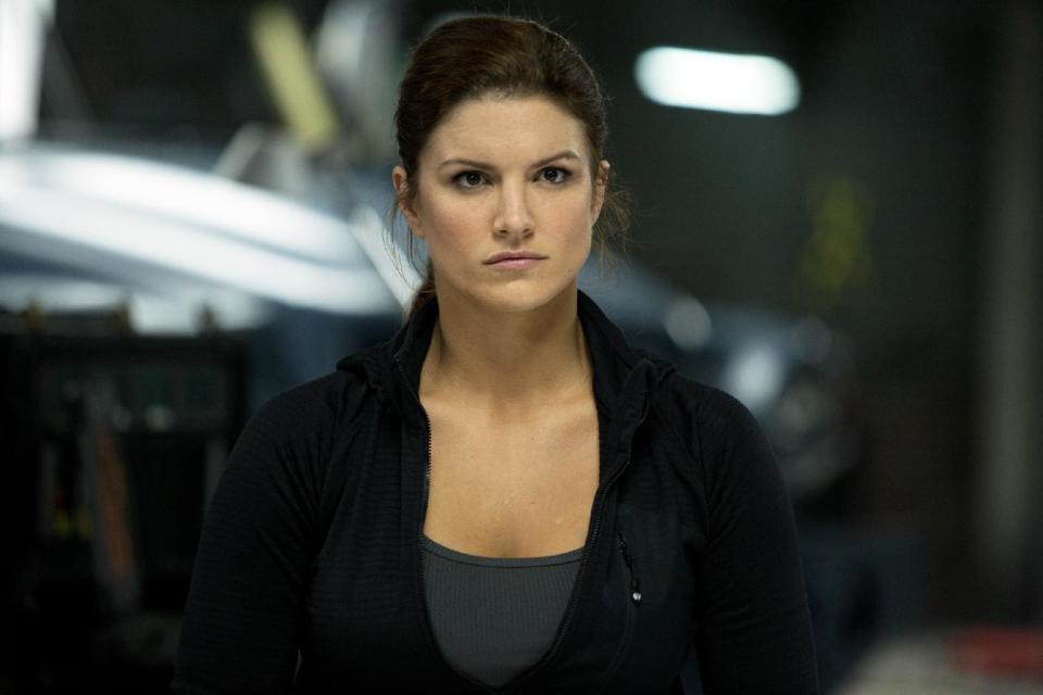 This film publicity image released by Universal Pictures shows Gina Carano in a scene from "Fast & Furious 6." (AP Photo/Universal Pictures, Giles Keyte)
