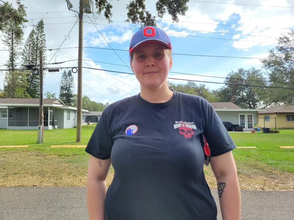 Connee Therieau, 30, said she voted at Bayside Community Church in Manatee County to make sure her voice is heard.