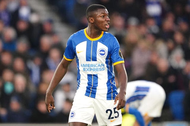 Brighton and Hove Albion’s Moises Caicedo 