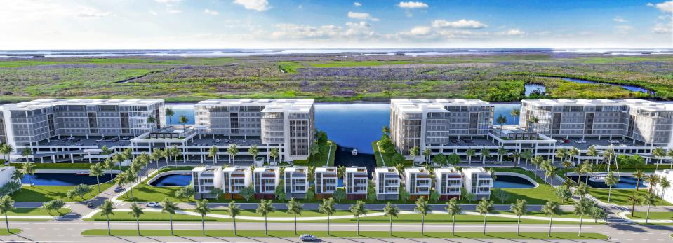 Gulf Gateway Resort and Marina Village will be located on the Seven Islands site in northwest Cape Coral and feature condos, apartments, hotel, marina, commercial and retail, and more.