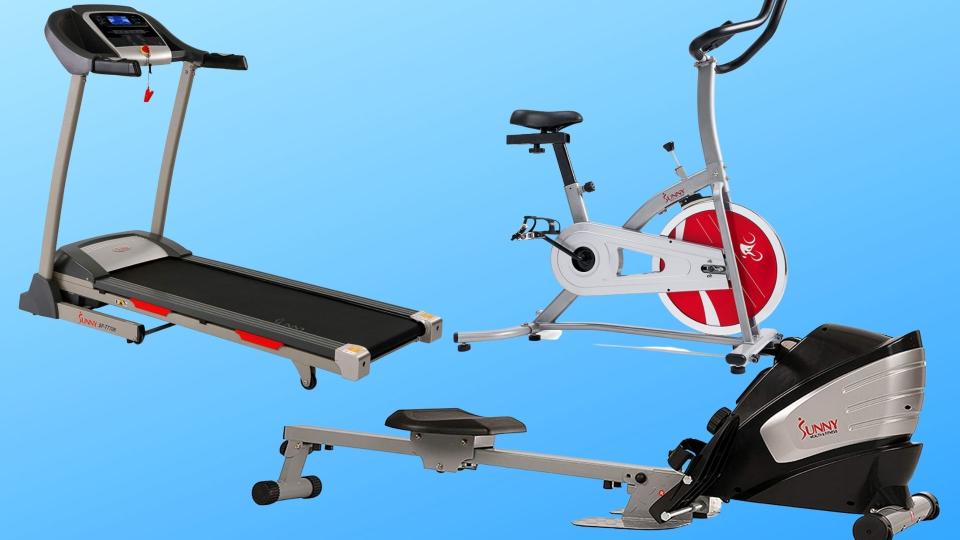 Treadmill, bike, rower