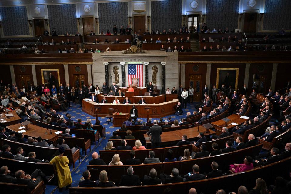 General view of the chamber of the U.S. House of Representatives.
