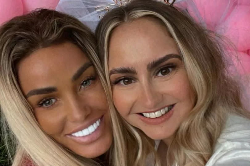 Katie Price and her sister Sophie at Sophie's hen do