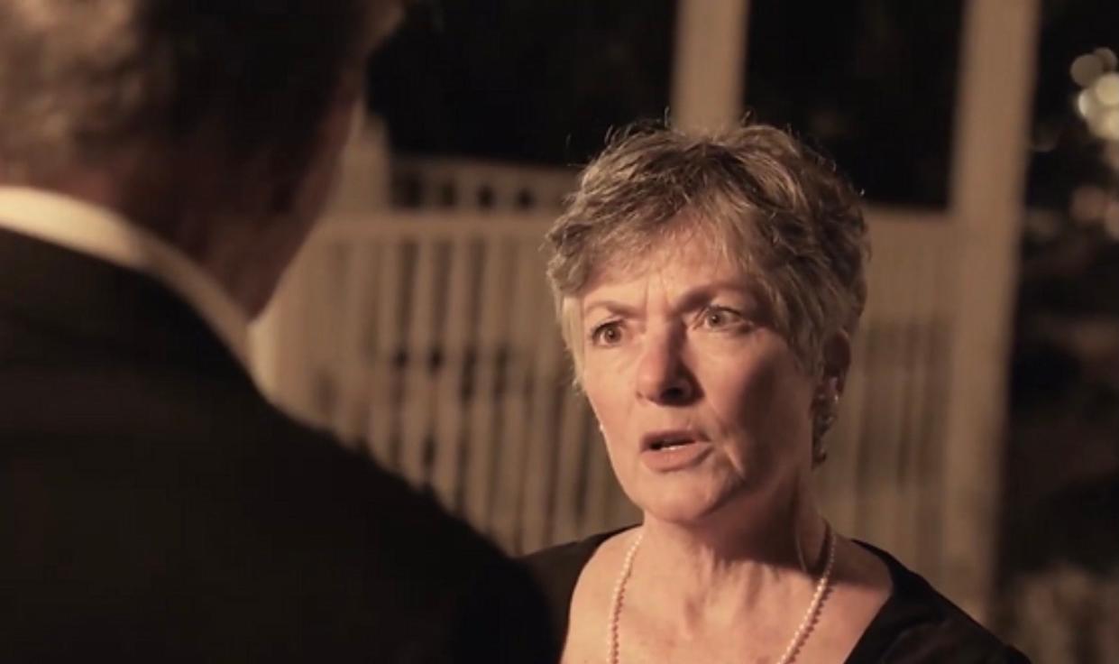 Becky Stapf acts in a scene in the short film "Dearly Departed.”