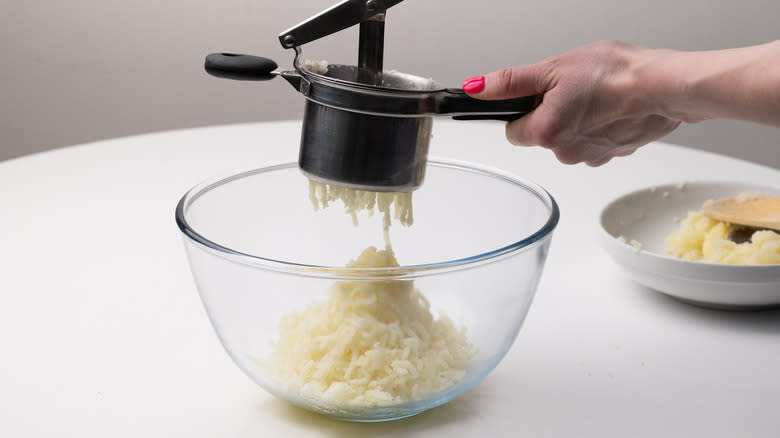 making mashed potato