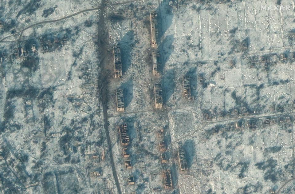 Satellite imagery of Bakhmut and Soledar