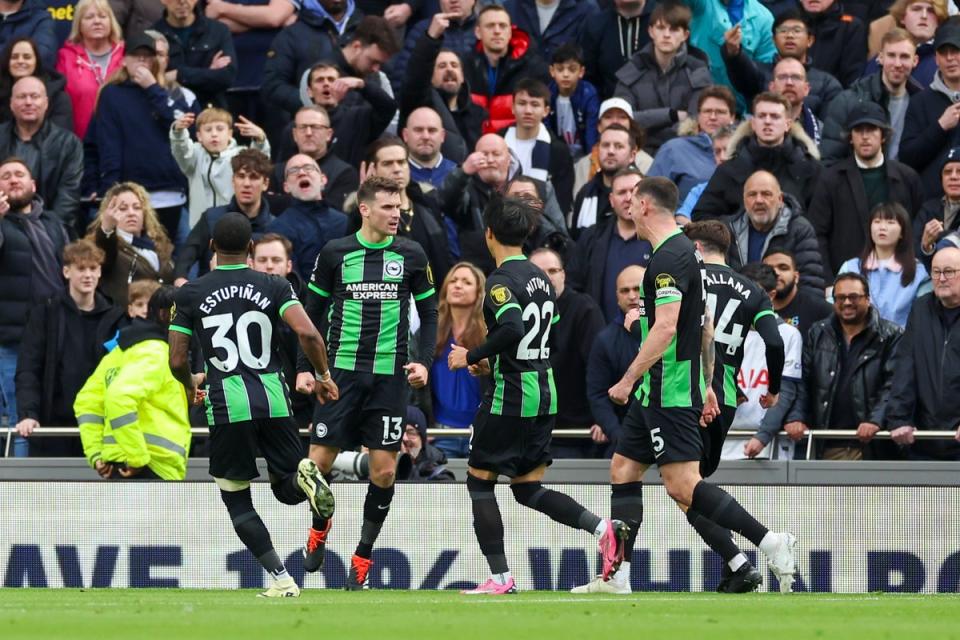 Pascal Gross celebrates scoring the opener (AP)