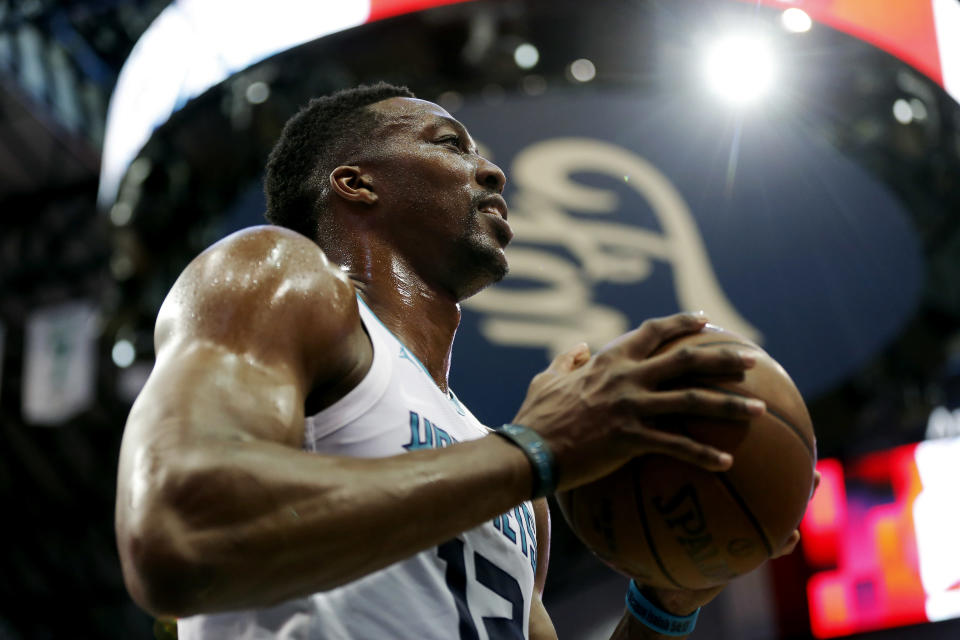 Dwight Howard reportedly alienated his Charlotte Hornets teammates, keeping up with a trend that has followed the scrutinized center throughout his career. (AP)