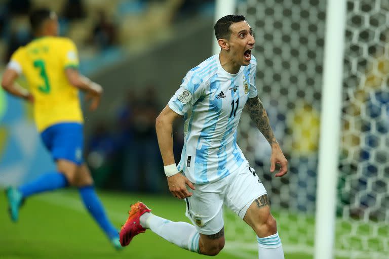 El festejo Angel Di María del 1 a 0 frente a Brasil que tuvo picos de rating