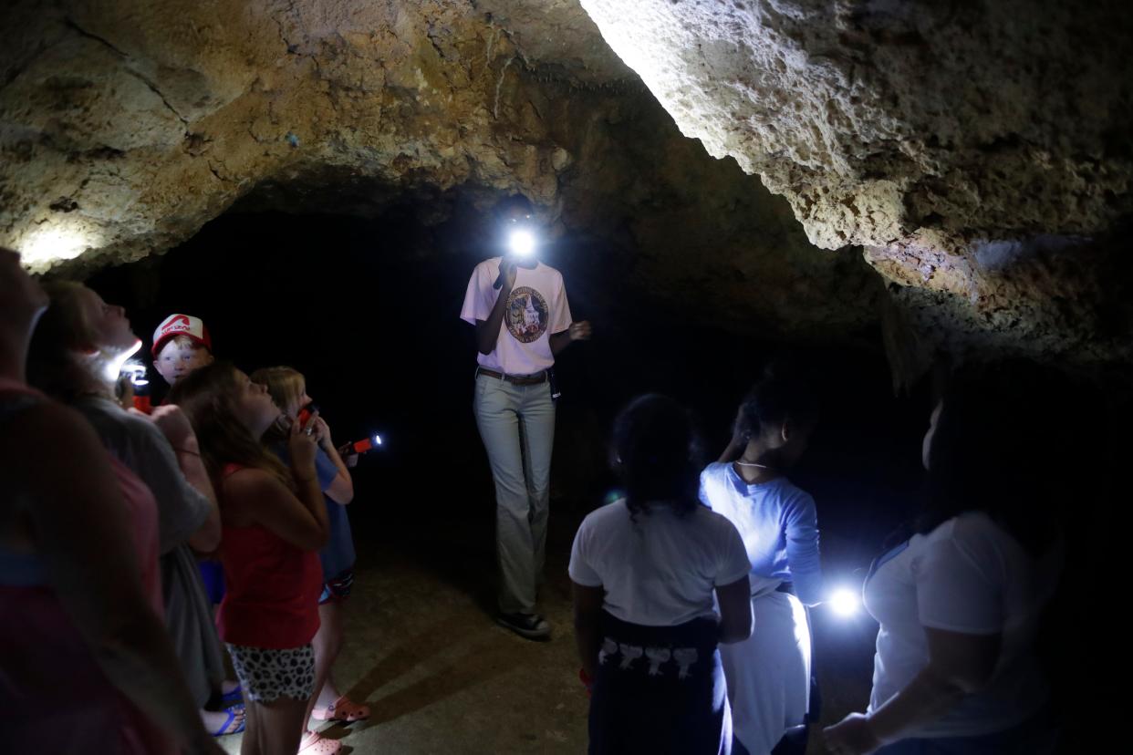 At 185 feet above sea level Florida Caverns State Park has the only dry caves found in the state. Native Americans hid in the caves from General Andrew Jackson.