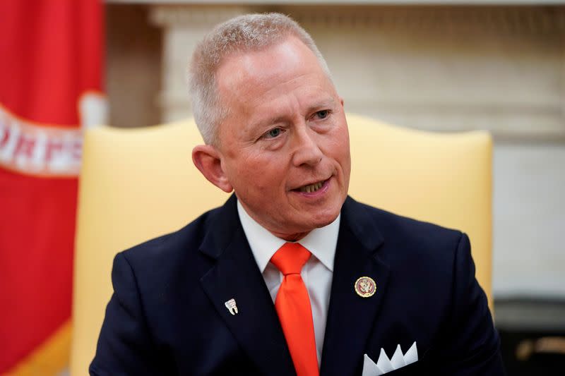 FILE PHOTO: U.S. President Trump meets with U.S. Rep. Jeff Van Drew at the White House in Washington