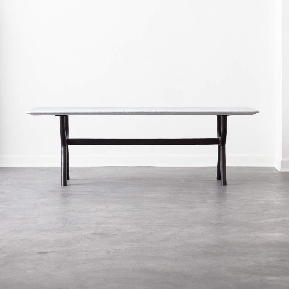 Sierra Cast Metal and Marble Dining Table