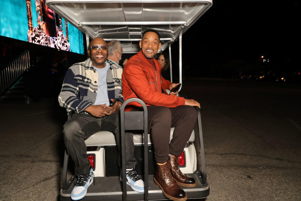 DJ Jazzy Jeff and Will Smith attend the premiere of 