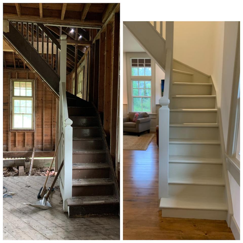 before and after stairs