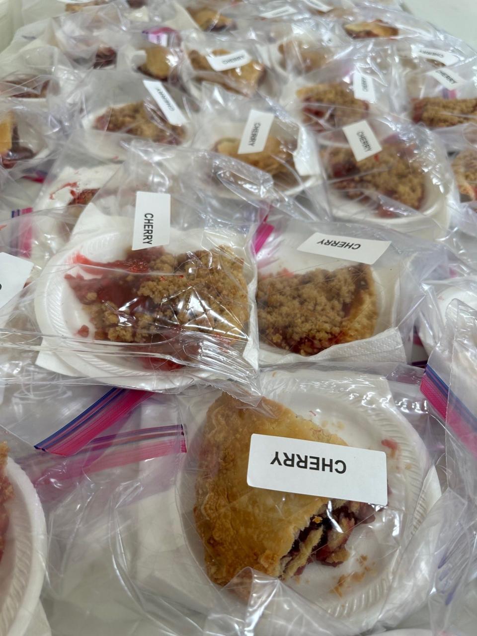 Pies are bagged and ready to go for RAGBRAI in Quimby.