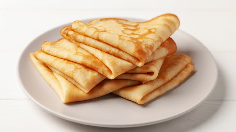Plate of crepes